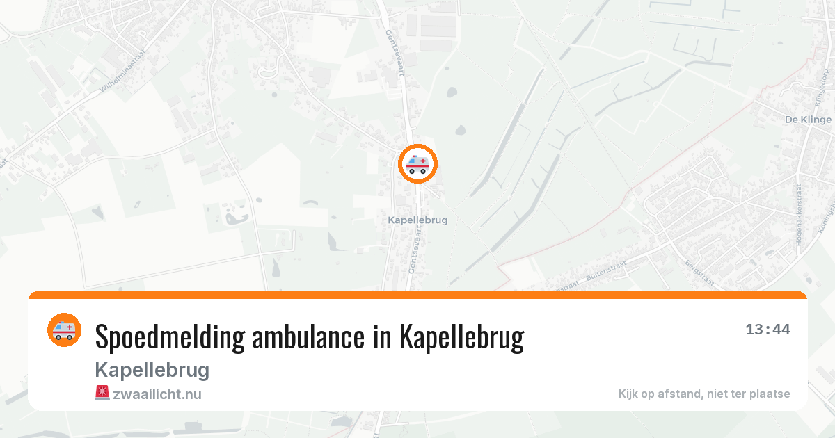 Spoedmelding ambulance in Kapellebrug — 4 mei 2026