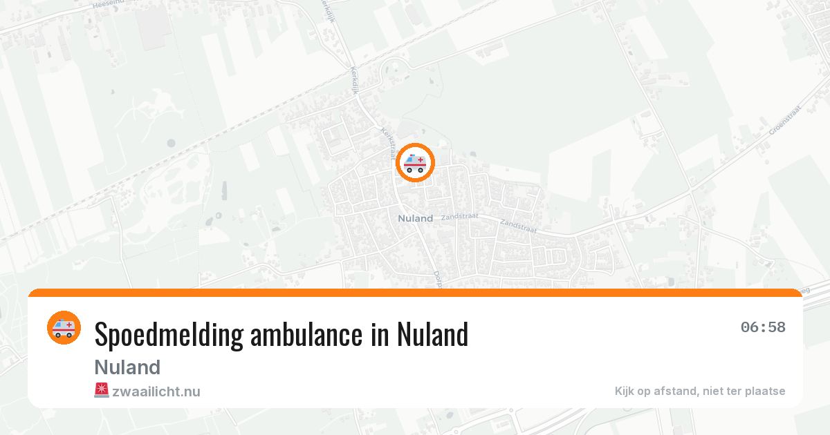 Spoedmelding ambulance in Nuland — 25 jun 2026