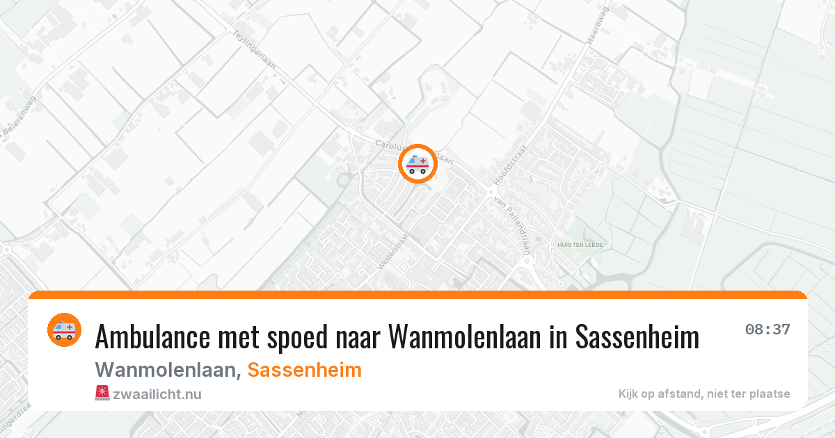 Ambulance met spoed naar Wanmolenlaan in Sassenheim — 26 jan 2026