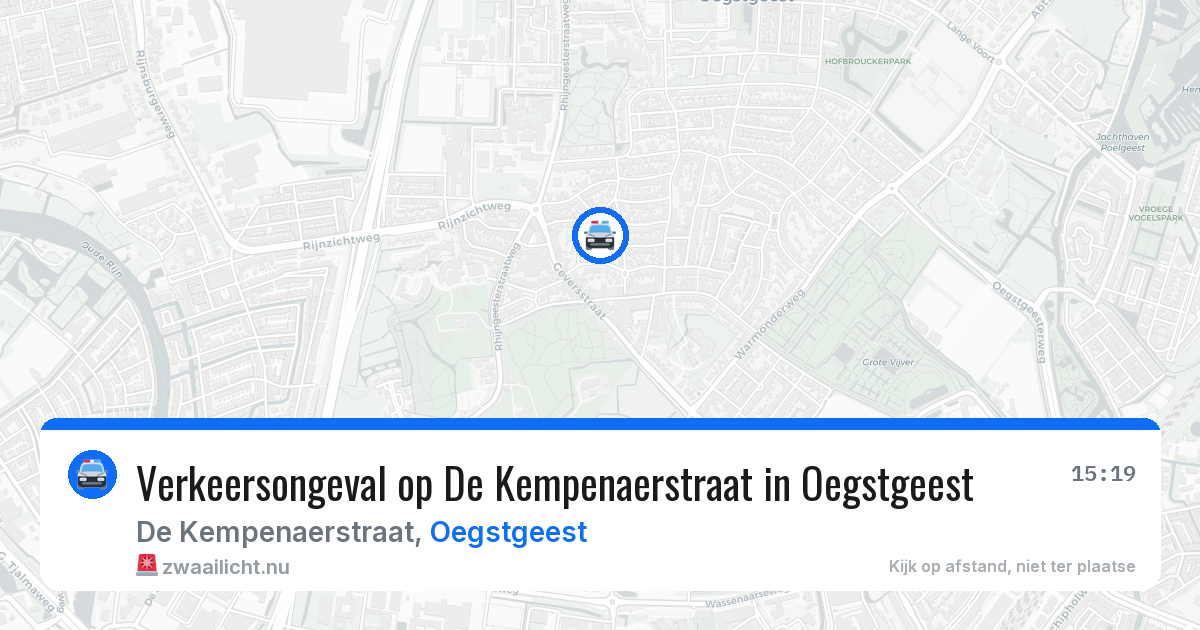 Verkeersongeval op De Kempenaerstraat in Oegstgeest — 20 jan 2026