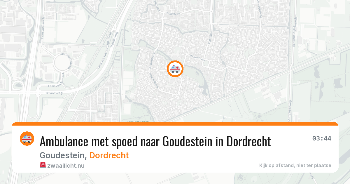 Ambulance met spoed naar Goudestein in Dordrecht — 7 apr 2026