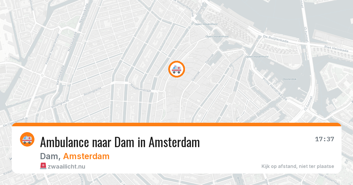 Ambulance naar Dam in Amsterdam — 17 jul 2026