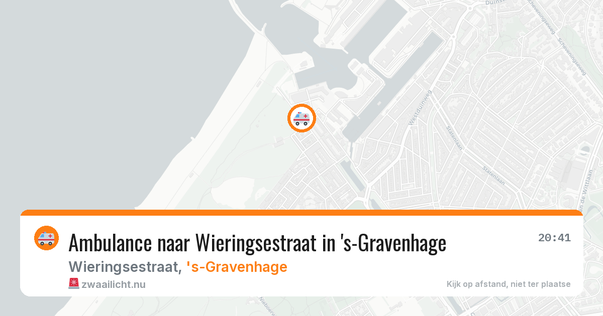 Ambulance naar Wieringsestraat in 's-Gravenhage — 20 jul 2026