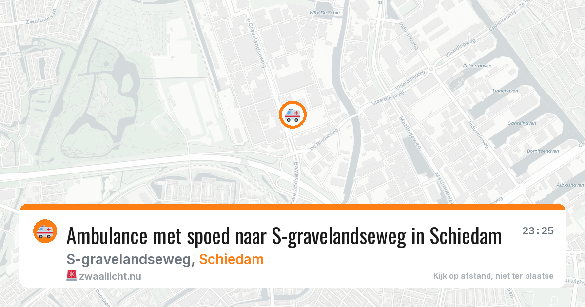 Ambulance met spoed naar S-gravelandseweg in Schiedam — 3 jun 2026