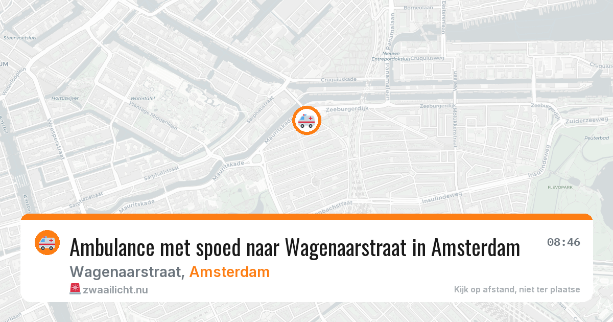 Ambulance met spoed naar Wagenaarstraat in Amsterdam — 4 jun 2026