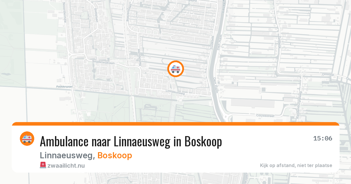 Ambulance naar Linnaeusweg in Boskoop — 20 mrt 2026