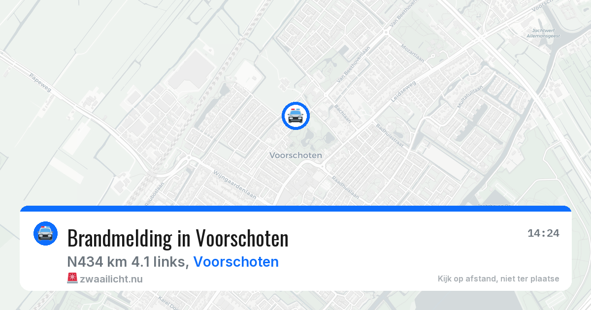 Brandmelding in Voorschoten — 10 mei 2026