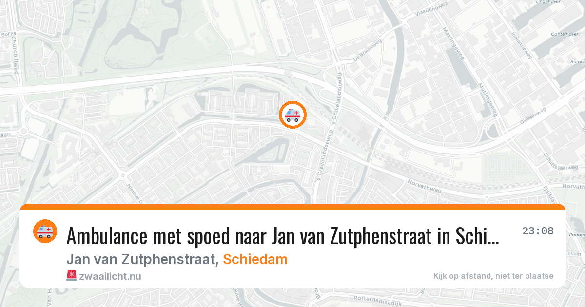 Ambulance met spoed naar Jan van Zutphenstraat in Schiedam — 29 apr 2026