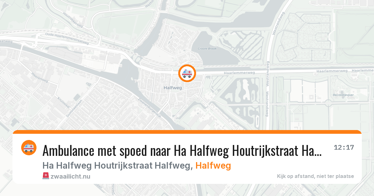 Ambulance met spoed naar Ha Halfweg Houtrijkstraat Halfweg in Halfweg — 9 feb 2026
