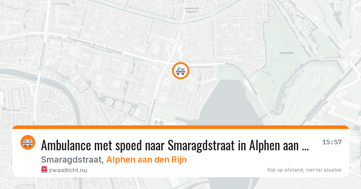 Ambulance met spoed naar Smaragdstraat in Alphen aan den Rijn — 19 jan 2026