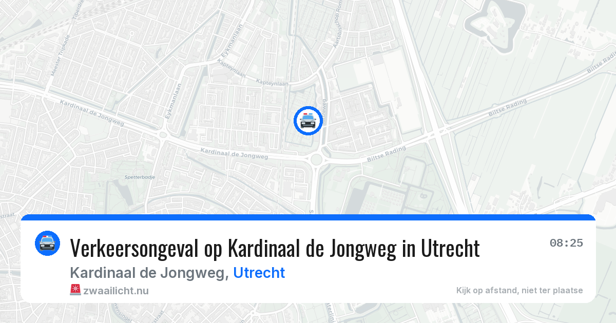 Verkeersongeval op Kardinaal de Jongweg in Utrecht — 25 mrt 2026