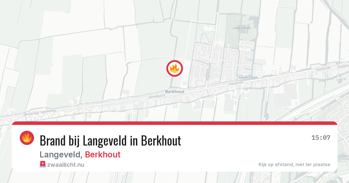 Brand bij Langeveld in Berkhout — 8 jun 2026