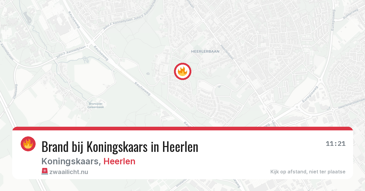 Brand bij Koningskaars in Heerlen — 18 jun 2026