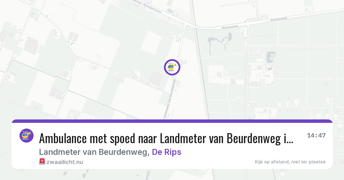 Ambulance met spoed naar Landmeter van Beurdenweg in De Rips — 4 apr 2026