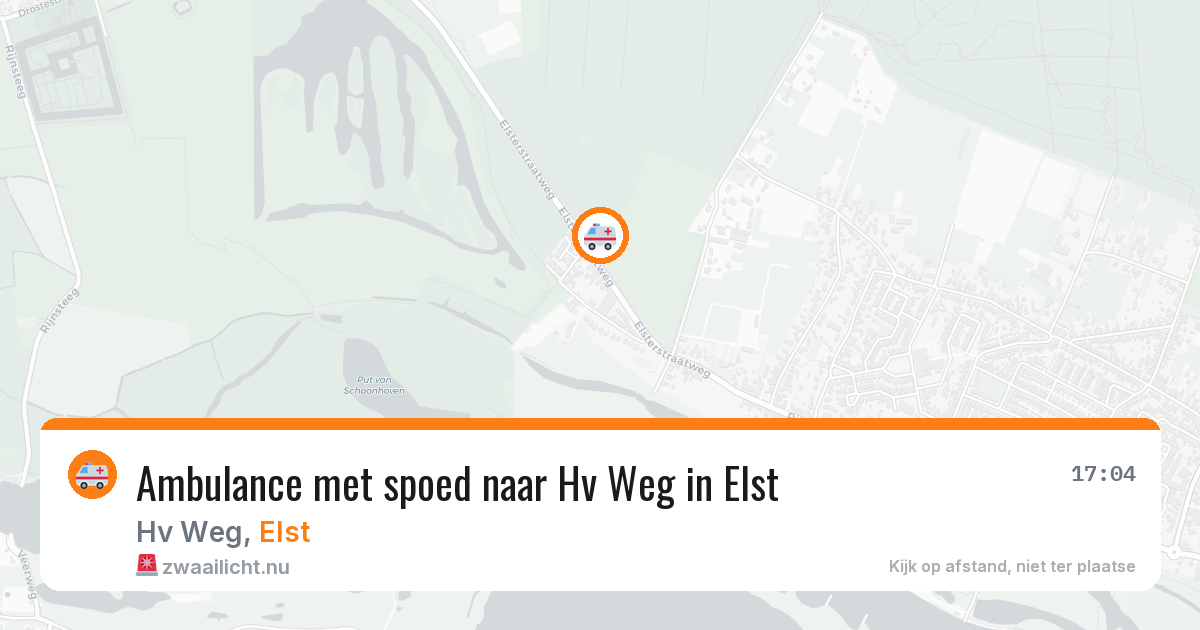 Ambulance met spoed naar Hv Weg in Elst — 16 mrt 2026