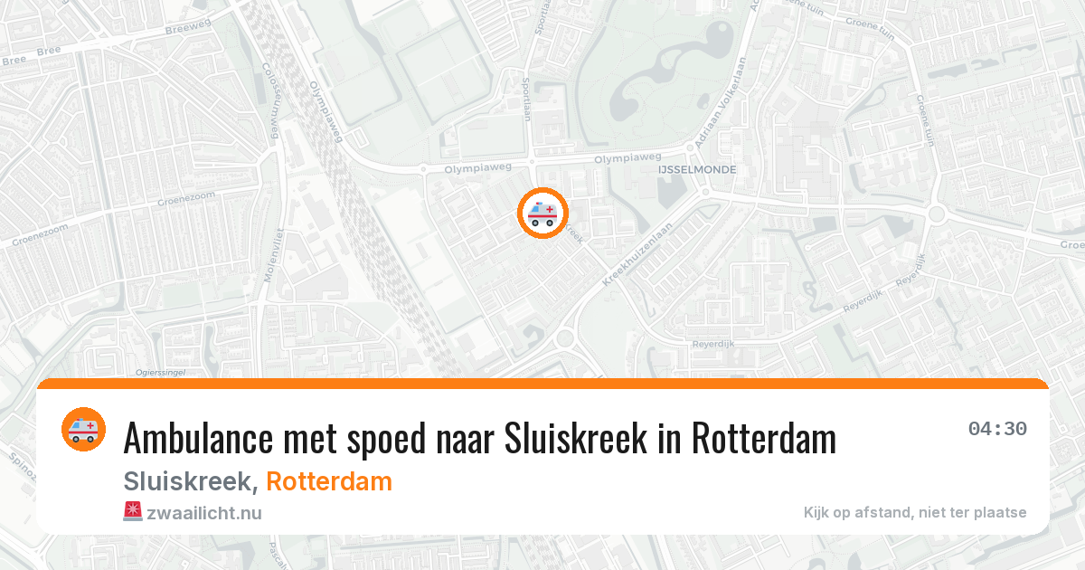 Ambulance met spoed naar Sluiskreek in Rotterdam — 1 jun 2026