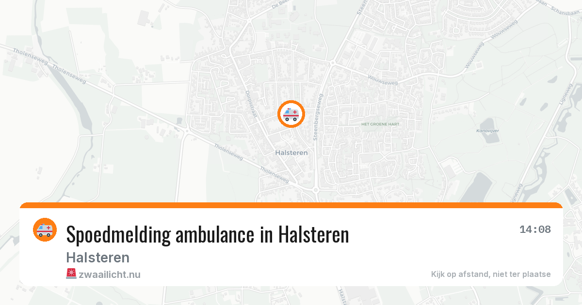 Spoedmelding ambulance in Halsteren — 2 jun 2026