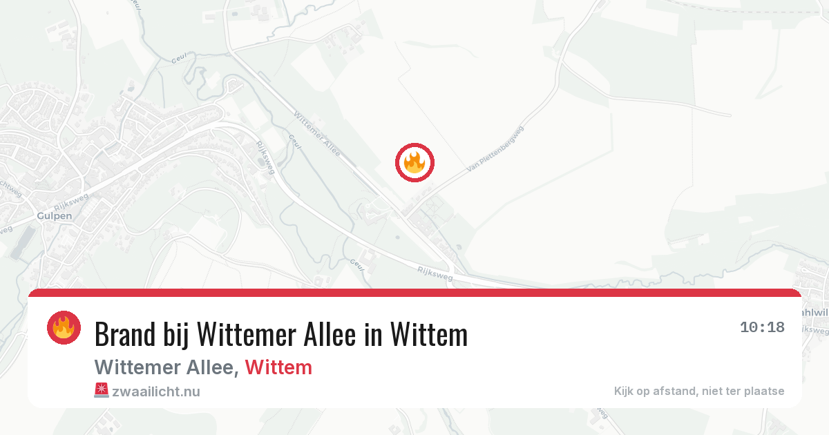 Brand bij Wittemer Allee in Wittem — 13 mrt 2026