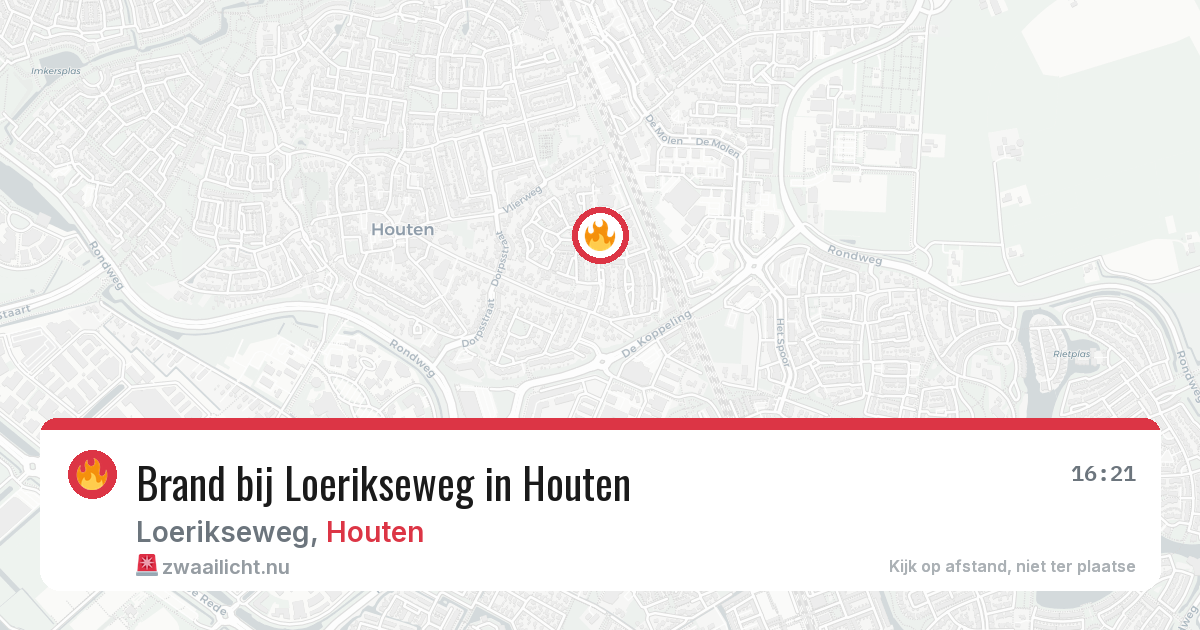 Brand bij Loerikseweg in Houten — 3 apr 2026
