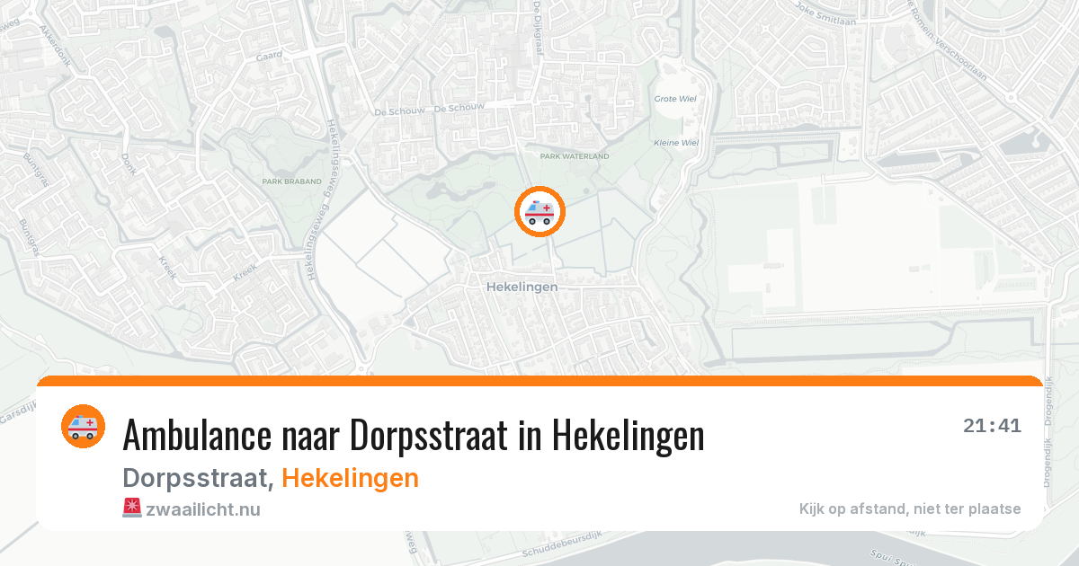 Ambulance naar Dorpsstraat in Hekelingen — 18 mei 2026