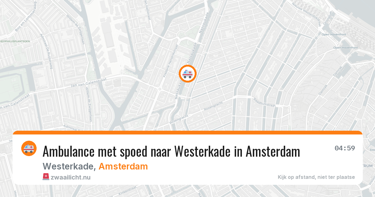 Ambulance met spoed naar Westerkade in Amsterdam — 30 mrt 2026