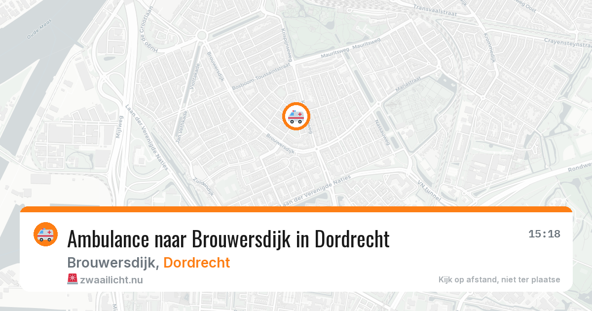 Ambulance naar Brouwersdijk in Dordrecht — 2 jun 2026