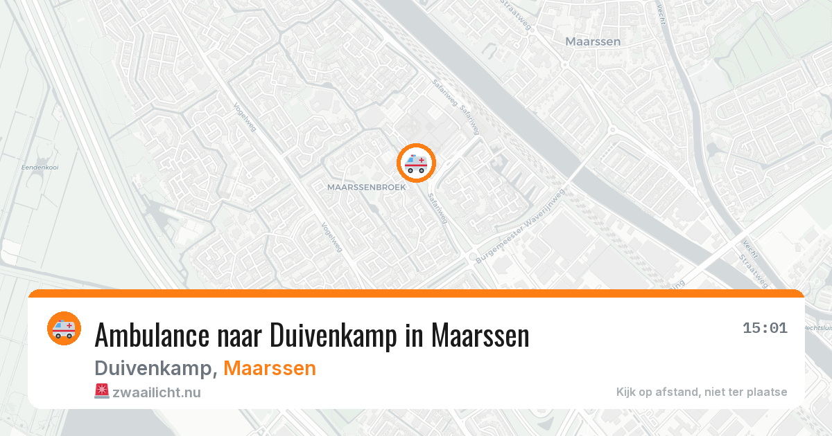 Ambulance naar Duivenkamp in Maarssen — 17 mei 2026