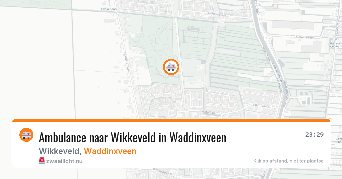 Ambulance naar Wikkeveld in Waddinxveen — 12 jul 2026