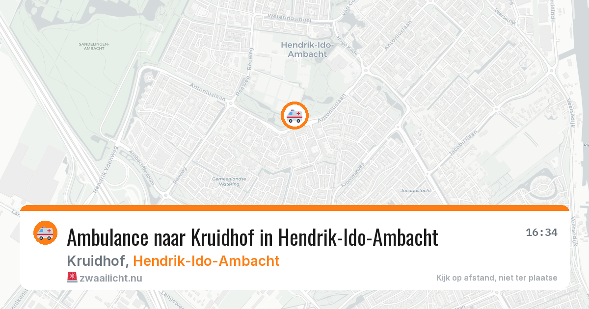 Ambulance naar Kruidhof in Hendrik-Ido-Ambacht — 17 jul 2026