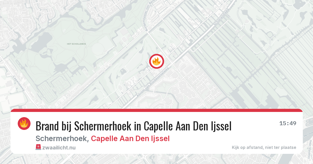 Brand bij Schermerhoek in Capelle Aan Den Ijssel — 16 jun 2026