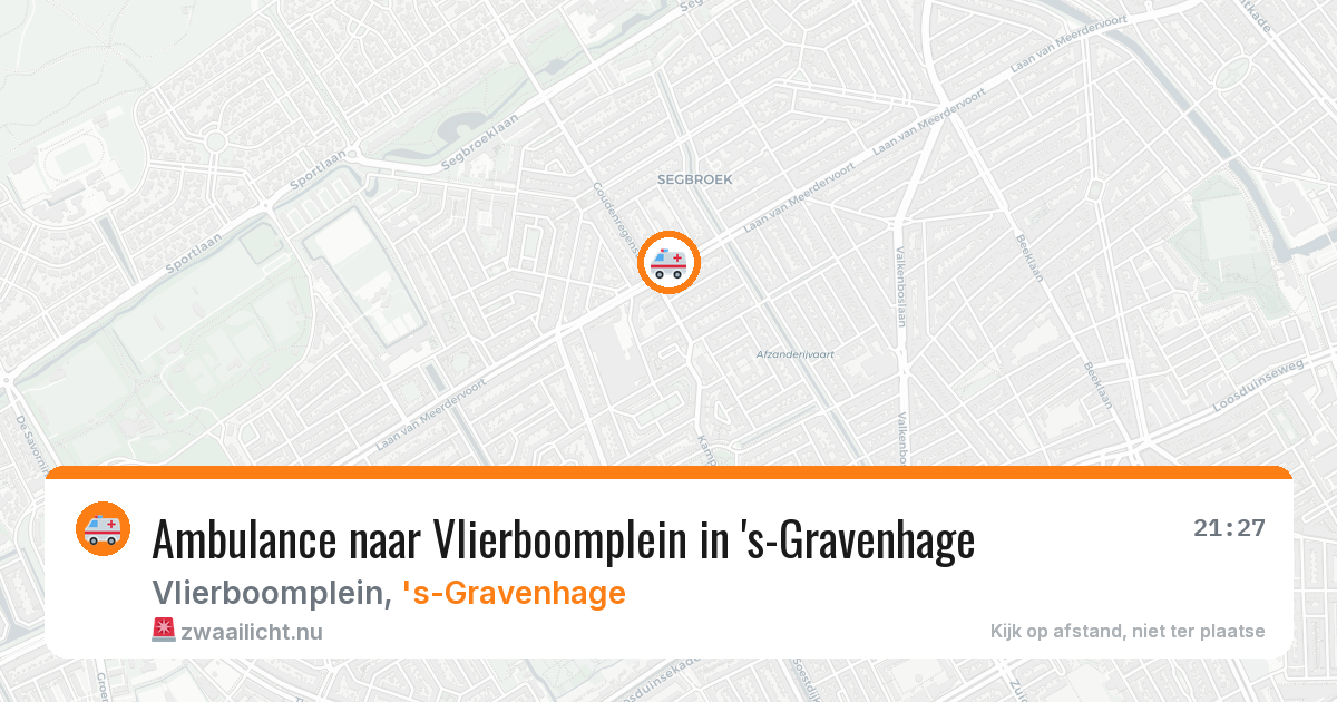 Ambulance naar Vlierboomplein in 's-Gravenhage — 15 mei 2026