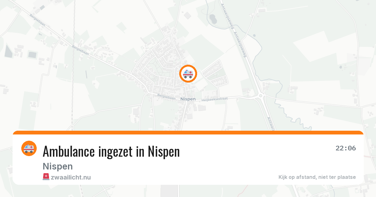 Ambulance ingezet in Nispen — 27 mei 2026