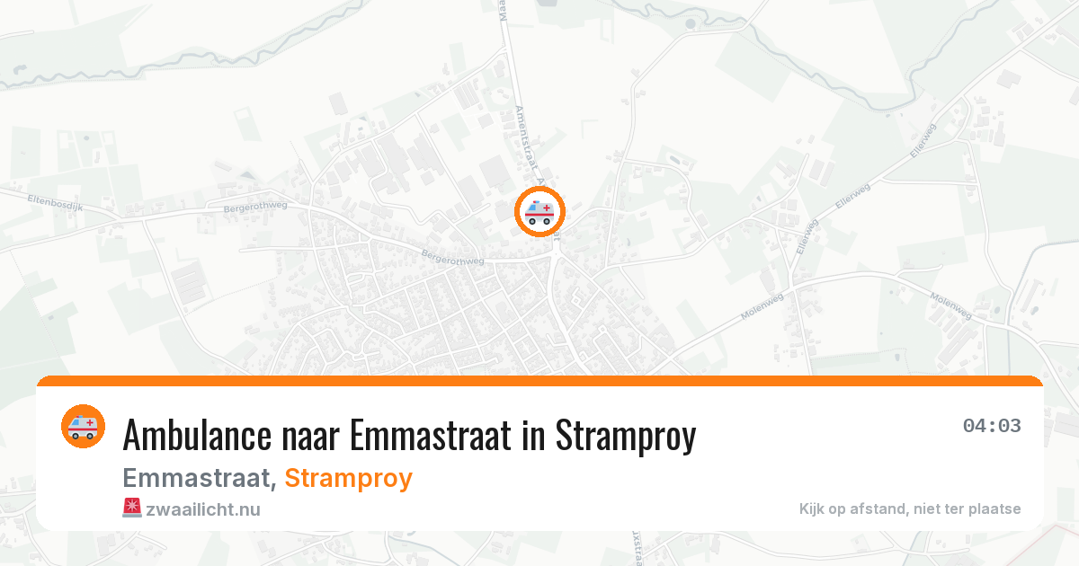 Ambulance naar Emmastraat in Stramproy — 20 jul 2026