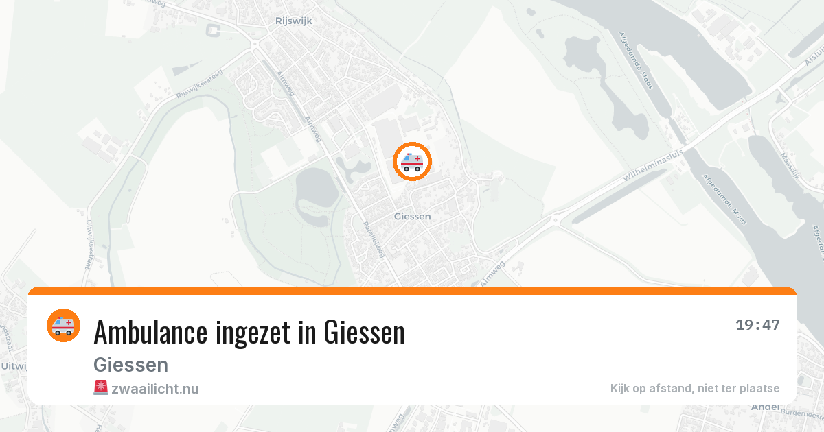Ambulance ingezet in Giessen — 12 jul 2026