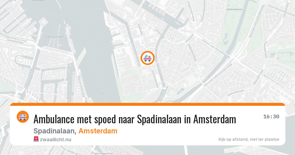 Ambulance met spoed naar Spadinalaan in Amsterdam — 30 mei 2026