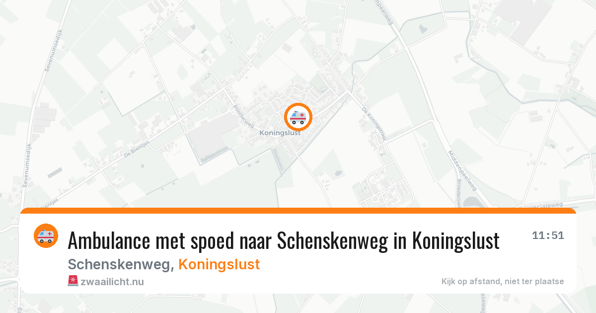 Ambulance met spoed naar Schenskenweg in Koningslust — 17 jul 2026