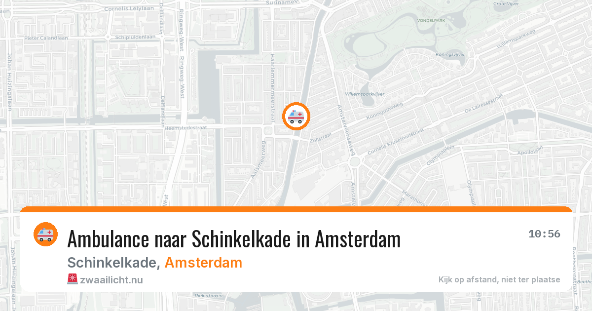 Ambulance naar Schinkelkade in Amsterdam — 16 jul 2026