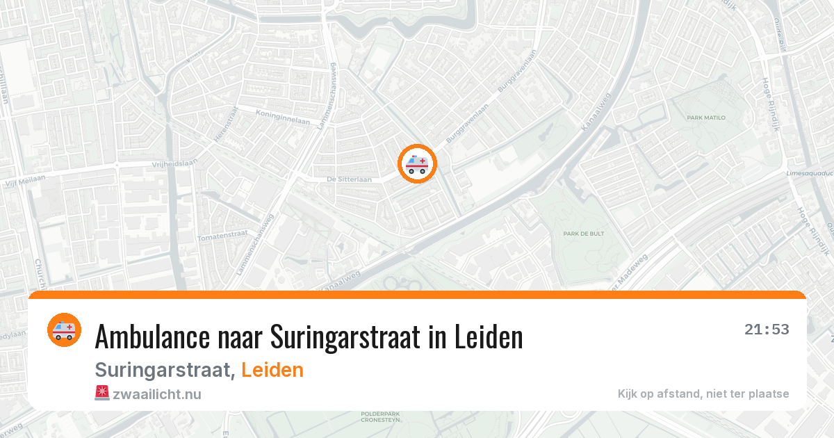 Ambulance naar Suringarstraat in Leiden — 13 jul 2026