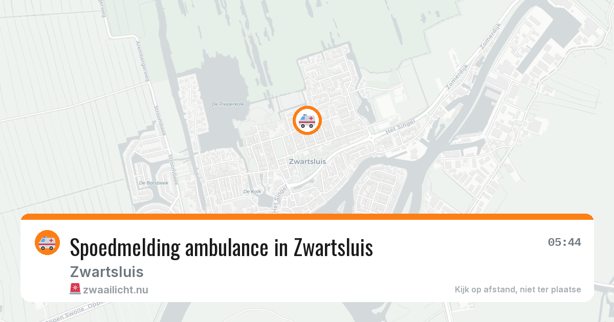 Spoedmelding ambulance in Zwartsluis — 27 apr 2026