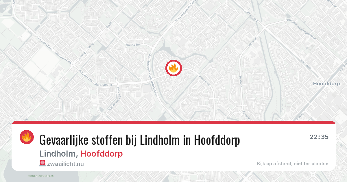 Gevaarlijke stoffen bij Lindholm in Hoofddorp — 18 jul 2026