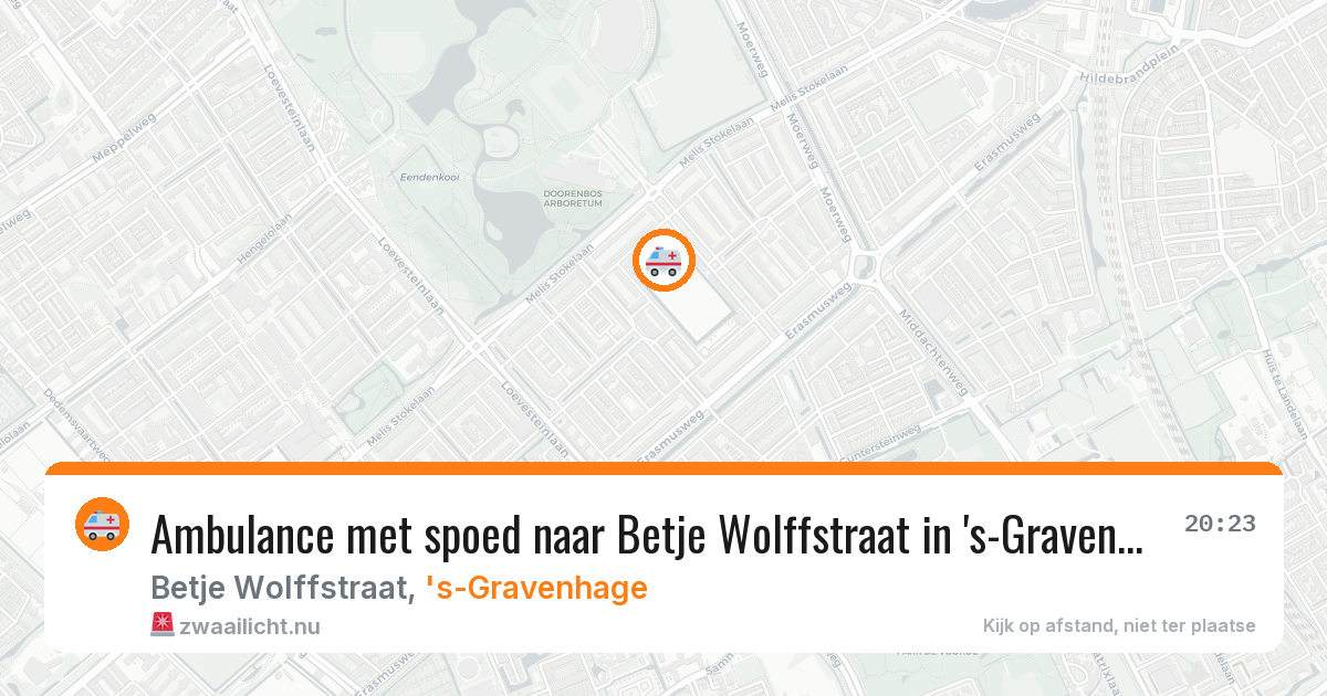 Ambulance met spoed naar Betje Wolffstraat in 's-Gravenhage — 6 apr 2026