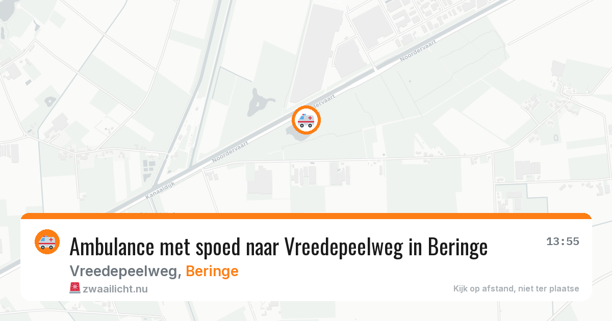 Ambulance met spoed naar Vreedepeelweg in Beringe — 18 jul 2026