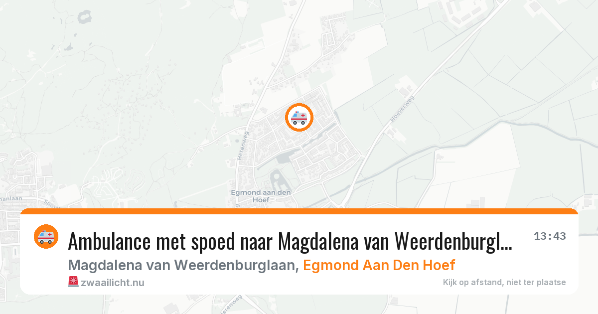 Ambulance met spoed naar Magdalena van Weerdenburglaan in Egmond Aan Den Hoef — 5 mei 2026
