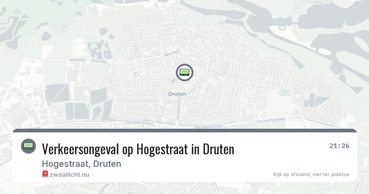 Verkeersongeval op Hogestraat in Druten — 14 feb 2026