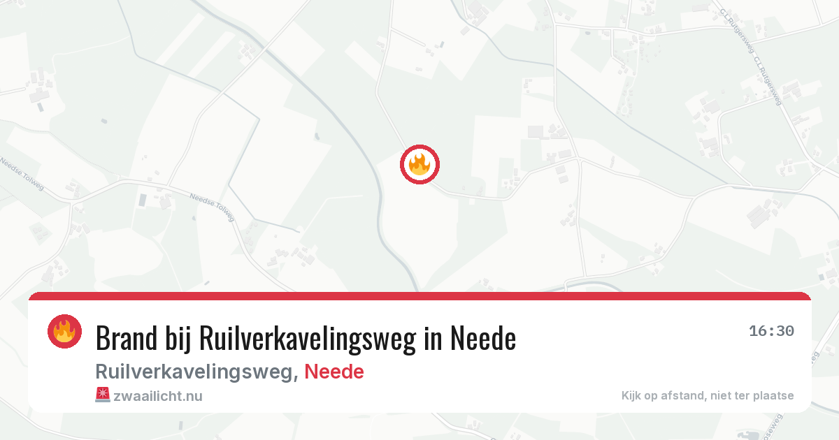 Brand bij Ruilverkavelingsweg in Neede — 23 jul 2026