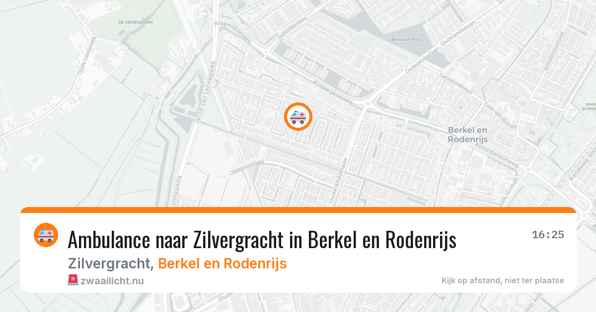 Ambulance naar Zilvergracht in Berkel en Rodenrijs — 18 jul 2026