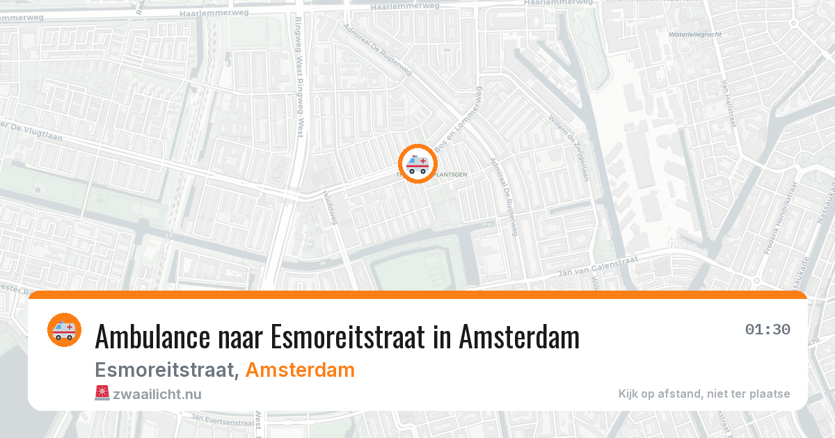 Ambulance naar Esmoreitstraat in Amsterdam — 12 jul 2026