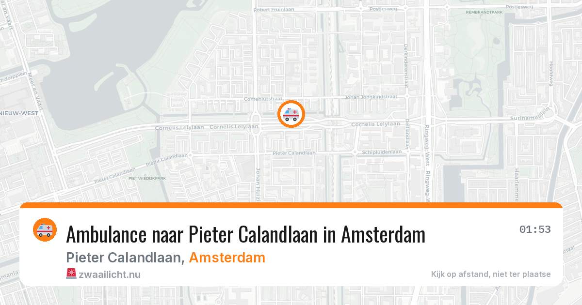 Ambulance naar Pieter Calandlaan in Amsterdam — 28 mrt 2026