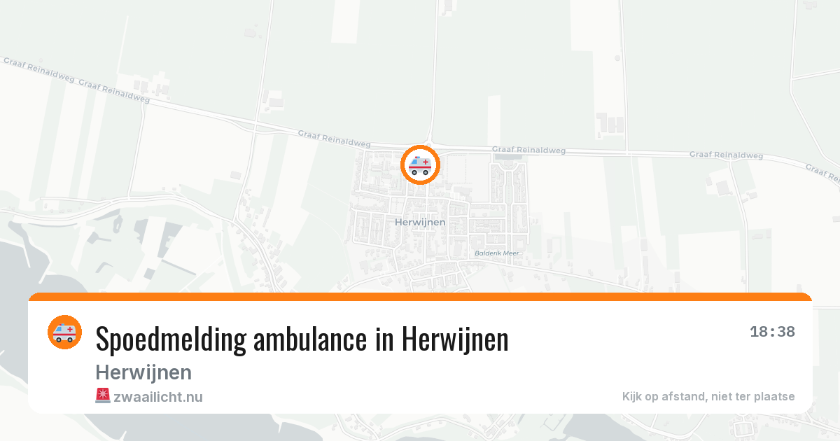 Spoedmelding ambulance in Herwijnen — 23 mrt 2026