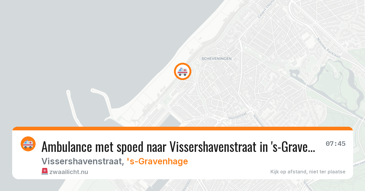 Ambulance met spoed naar Vissershavenstraat in 's-Gravenhage — 12 mei 2026